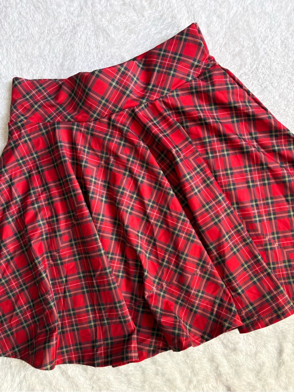 Daisy Corsets Red & Black Tartan Plaid Circle Skirt - Picture 2 of 3